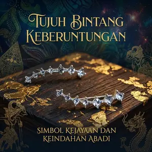 Anting bulan sabit modern 7 diamond ringan nyaman dipakai