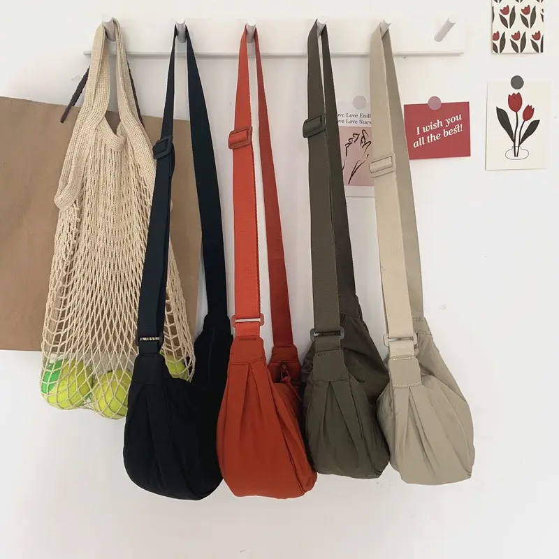 LX Korean Ins Canvas Bag Female Student Shoulder Bag Casual Underarm Bag Beg Perempuan viral Wanita