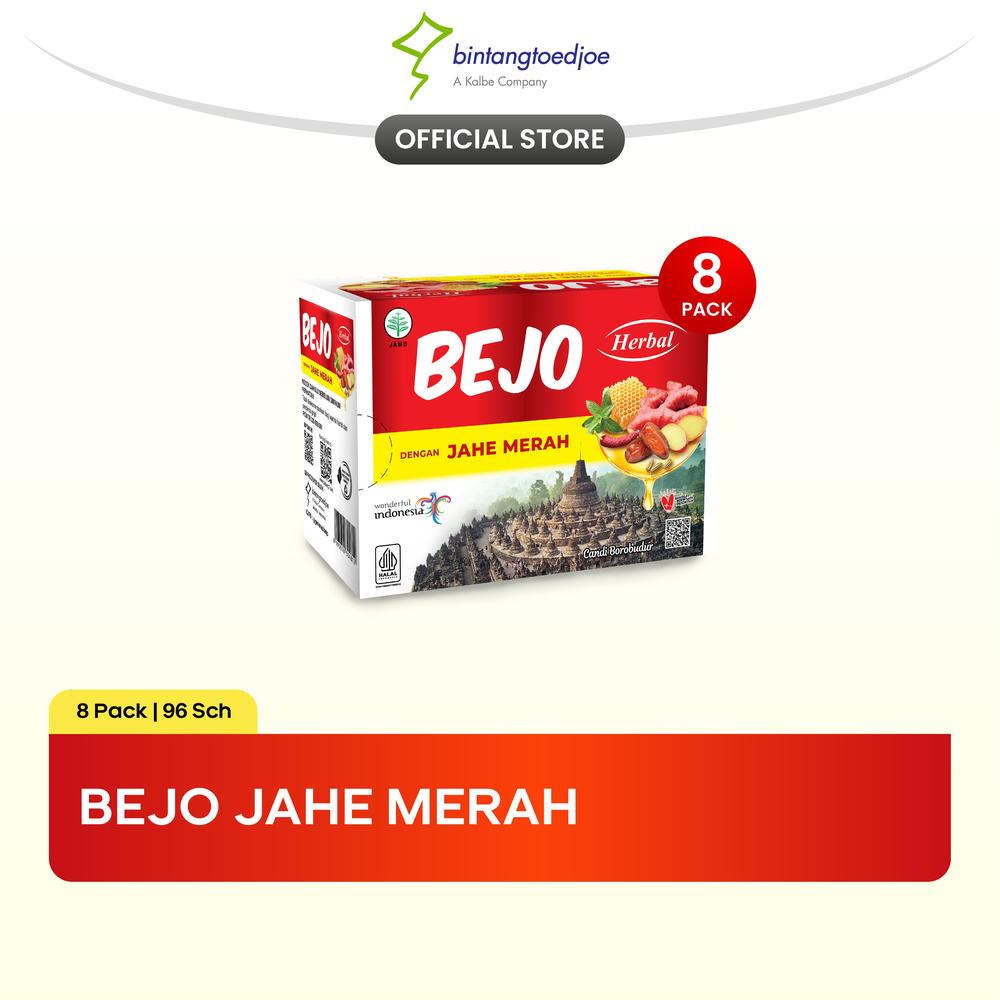 Bejo Jahe Merah 8 Pack (96 Sachet) - Meredakan Masuk Angin Meriang Mual dengan JAHIRA