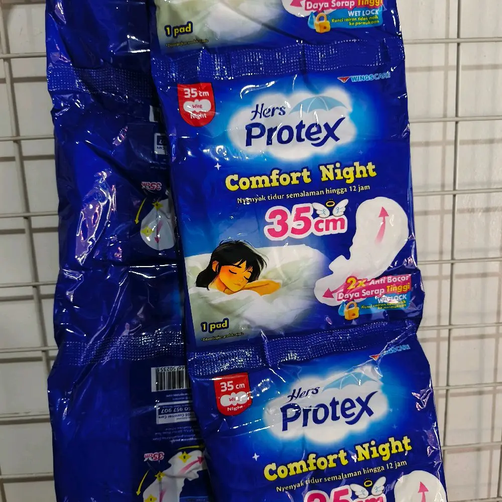 1 Renceng Hers Protex Comfort Night Isi 10 Pads/Sachet Ukuran 35cm Wing Night