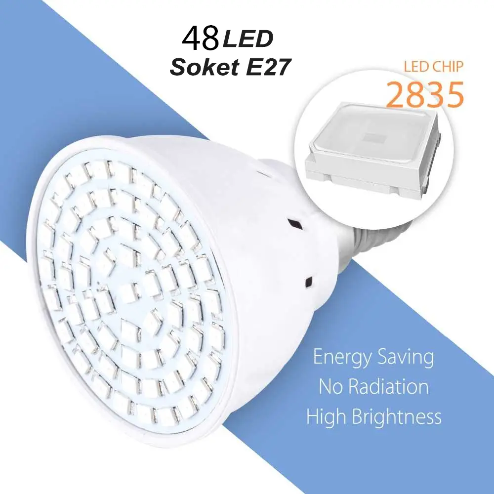 Maxistore Mall | Lampu Tanaman Grow | Light Hidroponik 2 | Color Spectrum Plastik