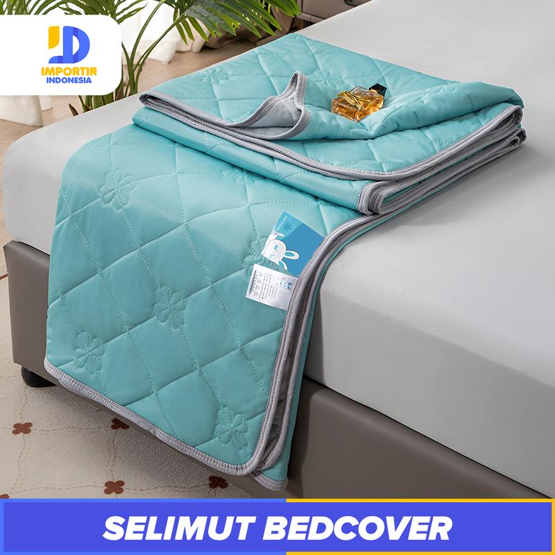 IMPORTIR - Bedcover Katun Linen Lembut dan Halus Ukuran 160x200cm 7