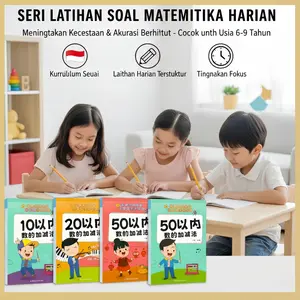 4PcsBuku Latihan Soal Matematika Tambah Kurang untuk Anak SD Buku Latihan Soal Tambah Kurang Anak