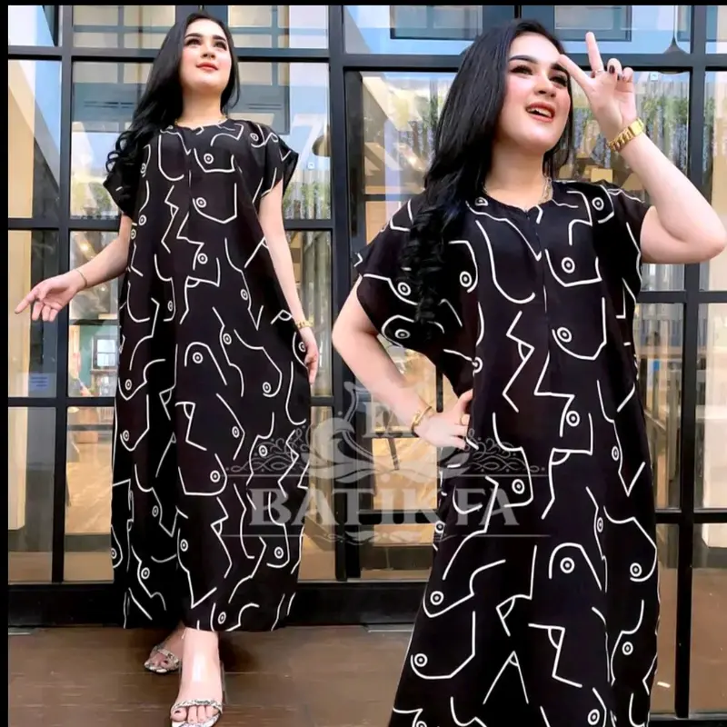 DASTER BATIK WANITA DASTER RAYON NON RUFFEL 100 RIBU DAPET 3 PCS DASTER RAYON RANDOM PANJANG SEMATA KAKI DASTER KEKINIAN DASTER BUSUI FRIENDLY Motif pendek Dress Bumil 1