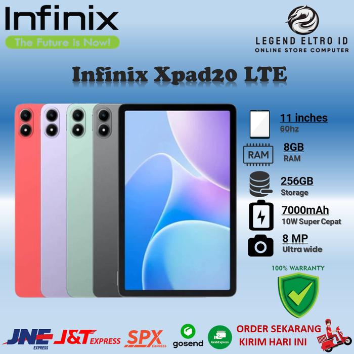 Gambar INFINIX XPAD 20 LTE 8GB/256GB | MEDIATEK G88 | 11" INCH FHD+ 90Hz DISPLAY | 4G LTE | 7000MAH BATTERY - DREAMY PURPLE dari LEGEND.ELTRO.ID Kota Tangerang Selatan Tokopedia