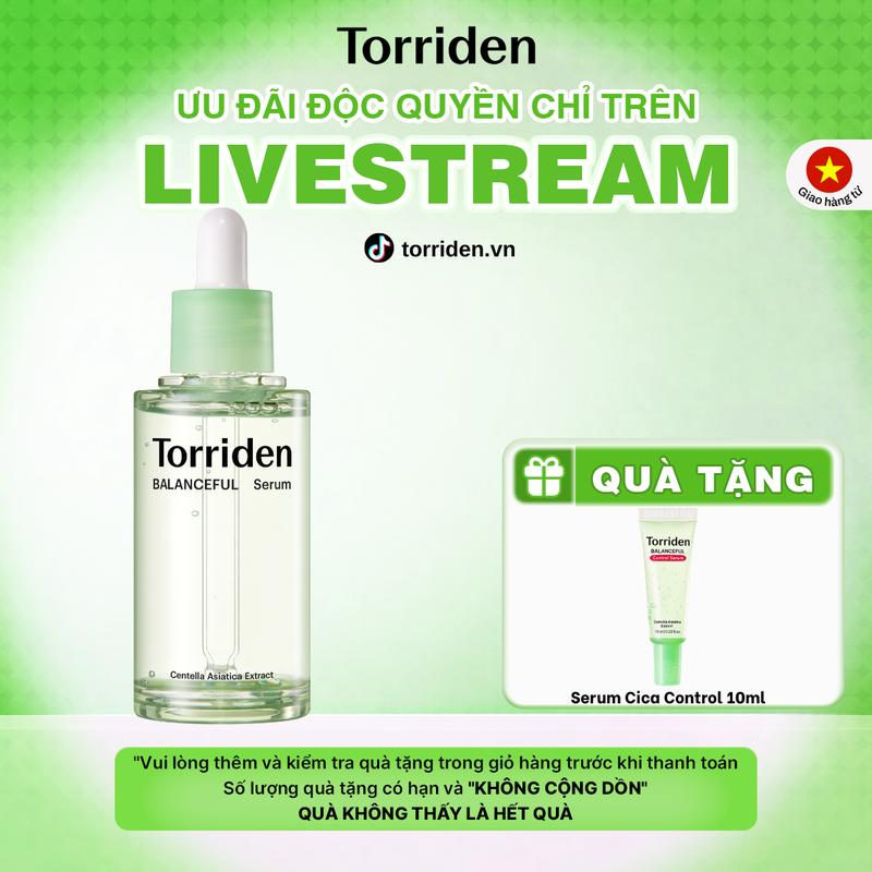 Serum rau má 5D Cica phức hợp HA dưỡng ẩm làm dịu thích hợp da dầu hỗn hợp nhạy cảm Torriden BALANCE Serum 50ml
