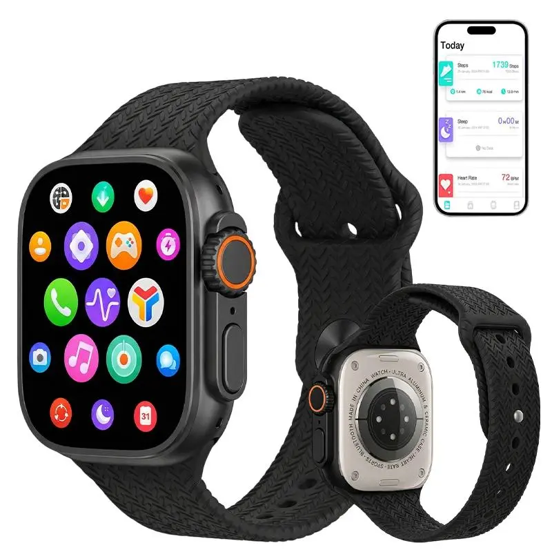 2026 Jam Tangan Pintar T1000 Ultra Layar HD 2,02 Inci Menerima & Menghubungi Panggilan 123 Mode Pemantauan Olahraga Fitur Alarm