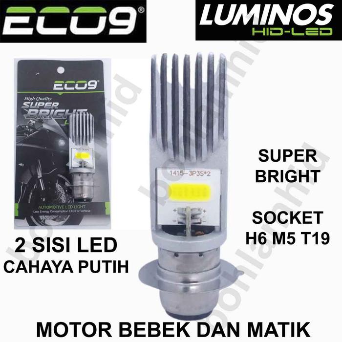 Gambar Lampu Motor LED LUXIMOS SATRIA F115 Bohlam ECO9 H6 M5 T19 Putih dari bohlamhid Kota Tangerang Tokopedia