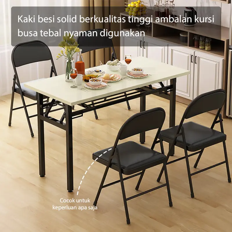 UNITWO Living Nurmina Kursi Lipat Portable / Kursi Belajar / Kursi Kampus / Bangku Lipat / Kursi Kerja / Kursi Kantor (45cm x 114cm) / Minimalis Chairs / Furniture Estetik 1