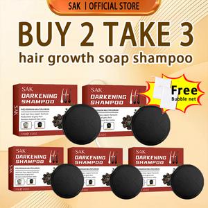 【BUY 1 TAKE 2】100g Hair Growth Soap Shampoo Ginseng Polygonum Soap Hair Grower Darkening Shampoo Bar