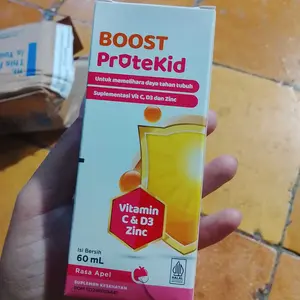 BOOST Protekid Suplemen Kesehatan Anak Vitamin C & D3, Zinc Rasa Apel - Sirup 60 ml