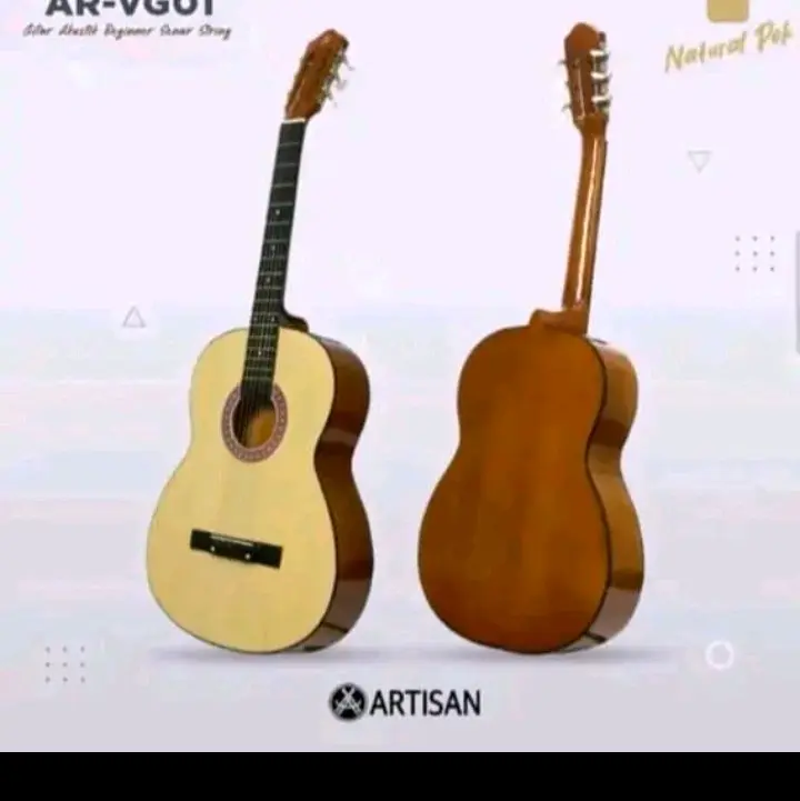 [ REALL 1SET USA CAP SIAP PAKAI PAKET NGEBULL ] Gitar Mini Akustik Tanam Besi Beginner AR - VTS9 Senar String Guitar Via Cod 3