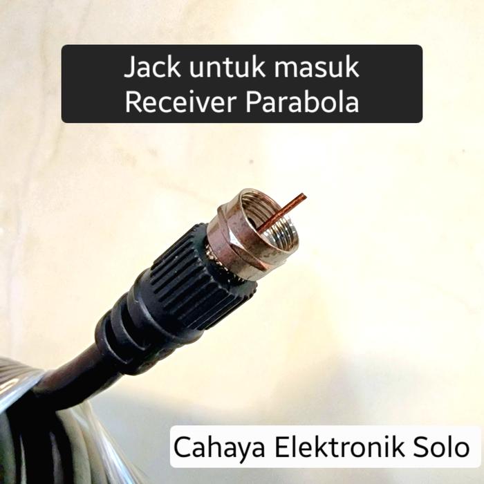 Gambar Kabel Matrix RG6 Parabola + Jack Konektor F5 20 Meter 20m 5C Coaxial LNB Antena UHF Receiver STB dari Cahaya Mas Solo Kota Surakarta 2 Tokopedia