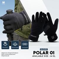 Gambar Glove Outdoor Hiking Hangat Polar 01 Hikemore - Black Grey, M dari Hikemore Kab. Tangerang 2 Tokopedia