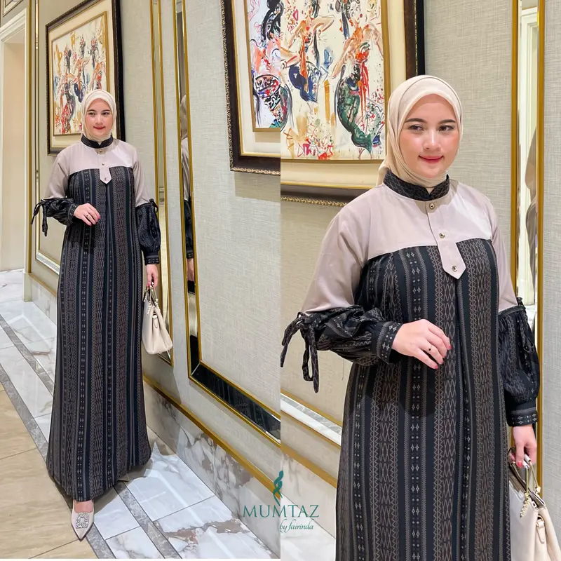 KANAYA SIGNATURE by Mumtazgamis itycreap mix rosecreap gamis wanita terkini Muslim Dress Mewah Pesta Lebaran Syari Maxi Dewasa Remaja cocok untuk Kondangan Simple terbaik 5