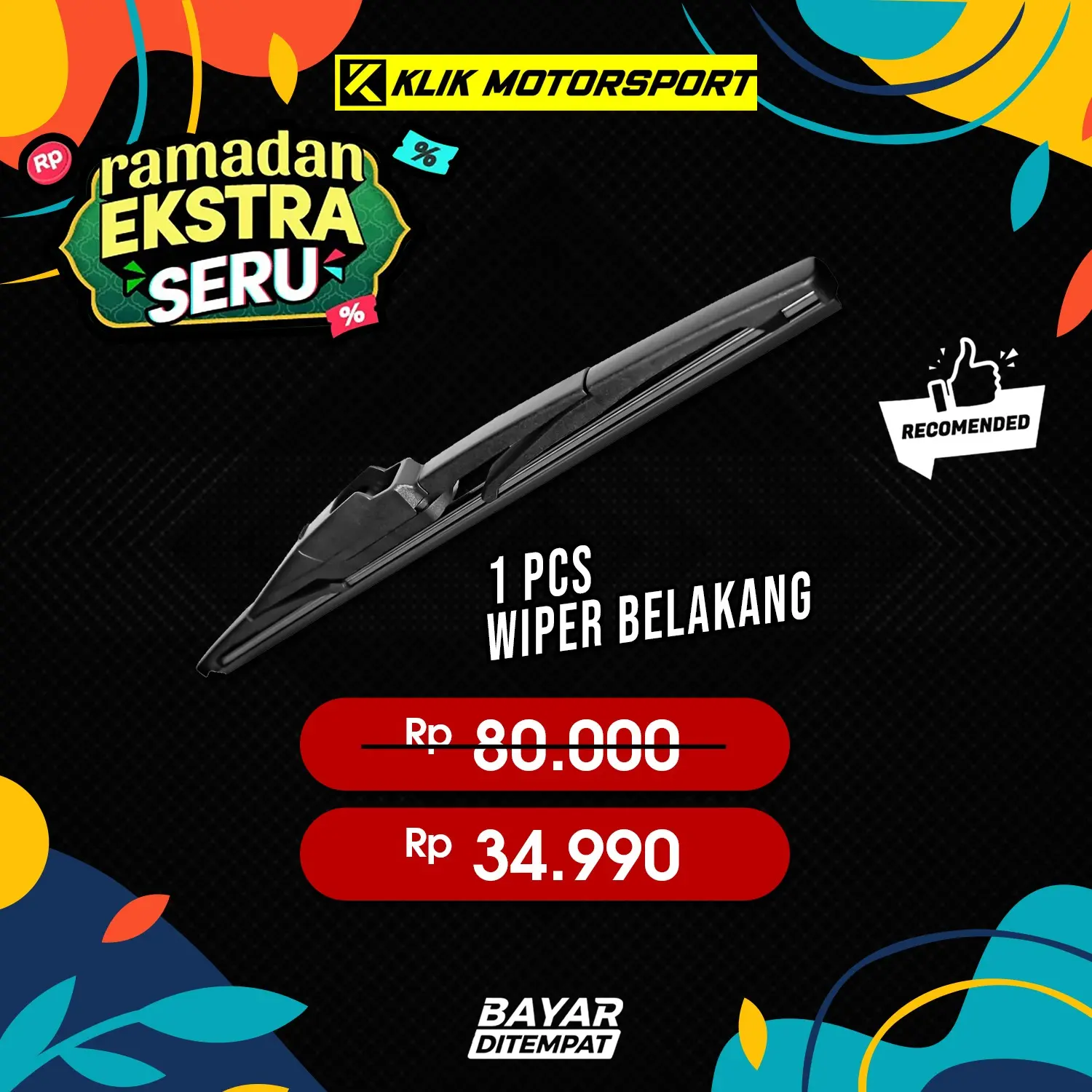 Wiper Belakang Mobil Hybrid 1 PCS Wiper Belakang Universal Semua Jenis Mobil