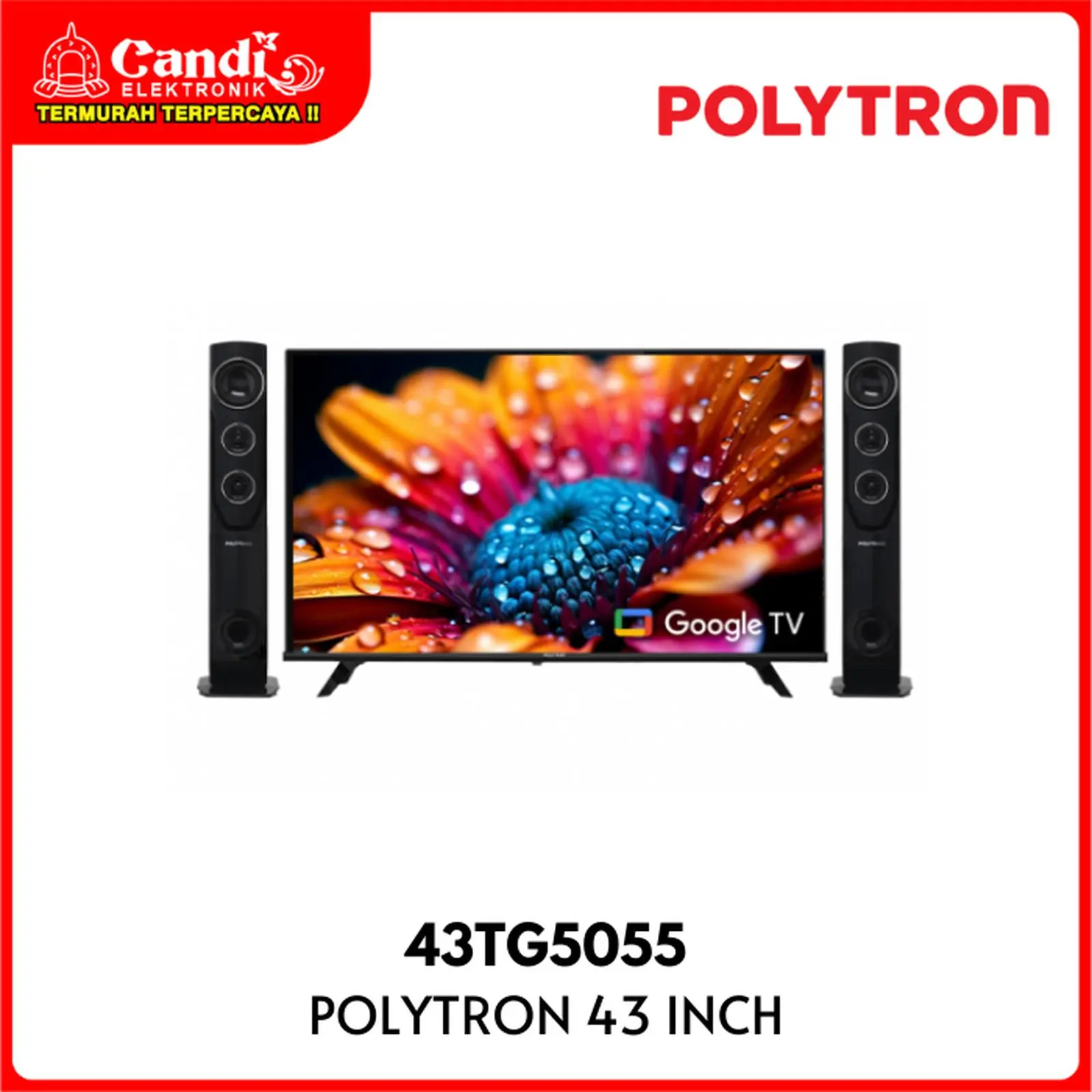 POLYTRON Full HD Google Tower Speaker 43 Inch 43TG5055