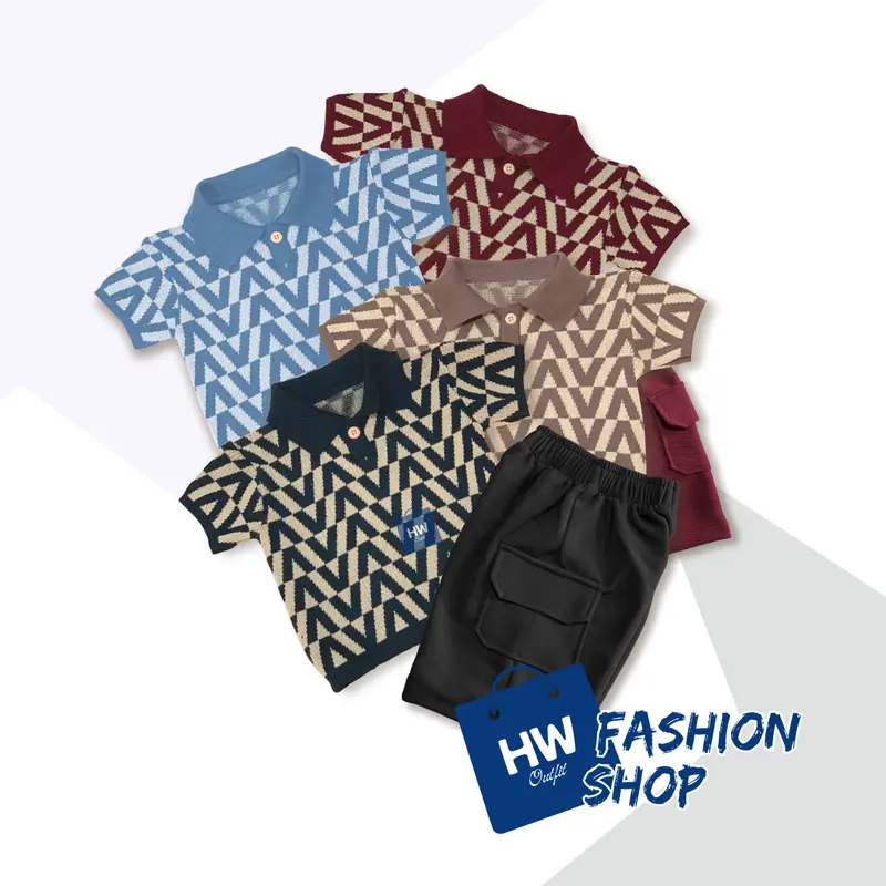 HW ONESET POLO V - Setelan Pakaian Anak LAKI-LAKI Rajut Fashion 7