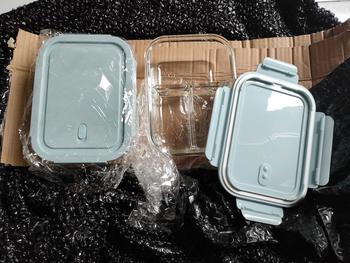 Product Review of Eatkit Paket Kotak Makan Siang Kaca Tahan Panas Microwave Oven Safe Bersekat Penyimpanan Makanan Kitchenware from n**e 0