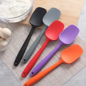 clashop-Spatula Silicone Sekop Tebal Premium Tahan Panas Anti Karat Spatula Baking Kue Food Grade