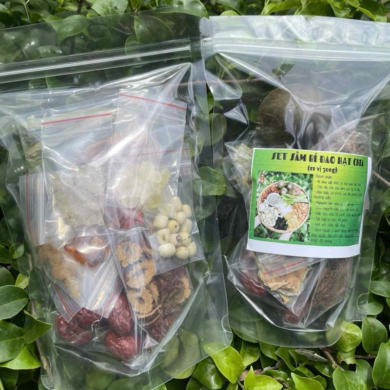   Mua 1 Tặng 1   Mua Set Nguyên Liệu Chè Dưỡng Nhan Tuyết Yến 300g 14 Vị - TẶNG - Set Nguyên Liệu Sâm Bí Đao Hạt Chia 200g 11 Vị - Trúc Ly Food - Tea Nước Trà 