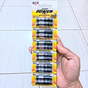 Baterai ABC Super Power AAA 1.5V Baterai Extra Heavy Duty untuk Perangkat Elektronik Anda