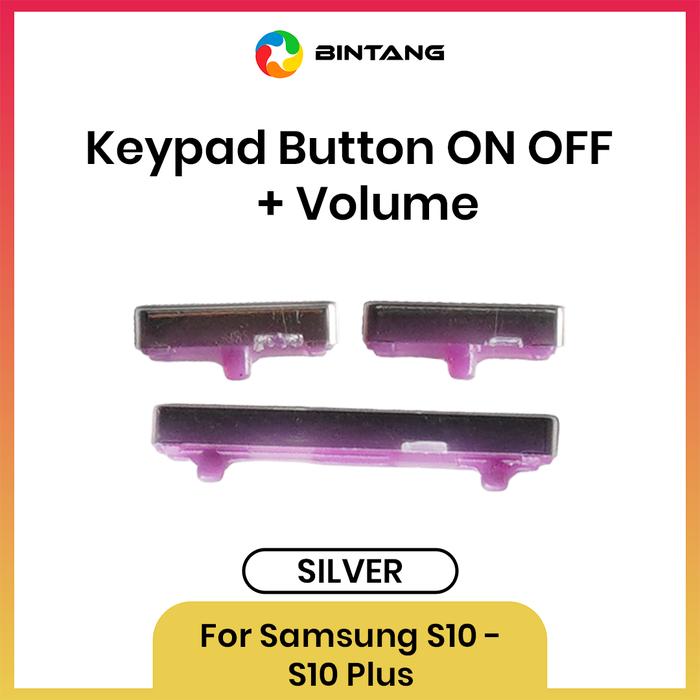 Gambar BINTANG KEYPAD BUTTON / TOMBOL VOLUME SILVER For SAMSUNG S10 / S10 PLUS dari Bintang Official Store Kota Tangerang Tokopedia