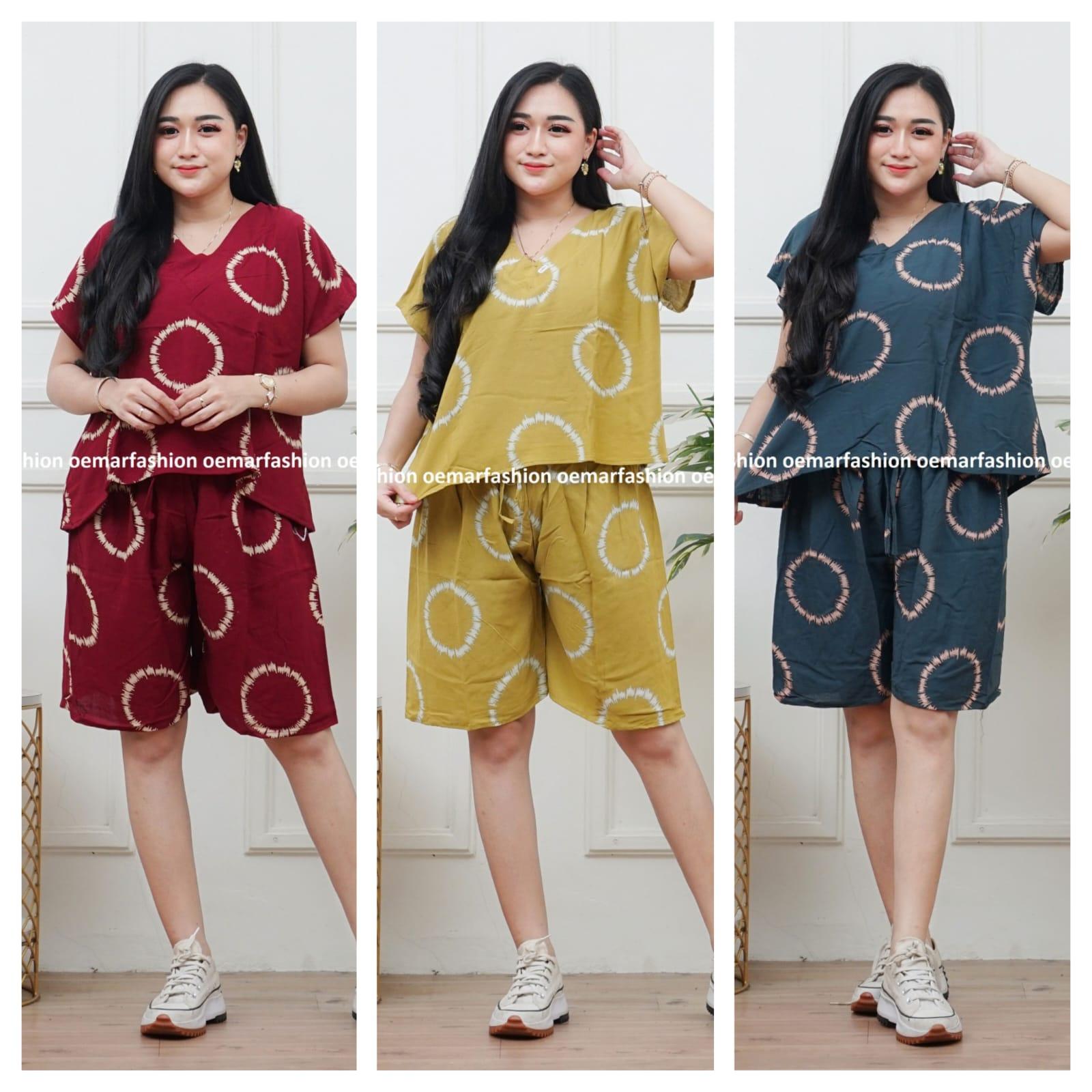 PAKET HEMAT || SETELAN CELANA SUPER JUMBO || MOTIF CINCIN || PAKET 3 PCS || LD 120 || BB 45-85