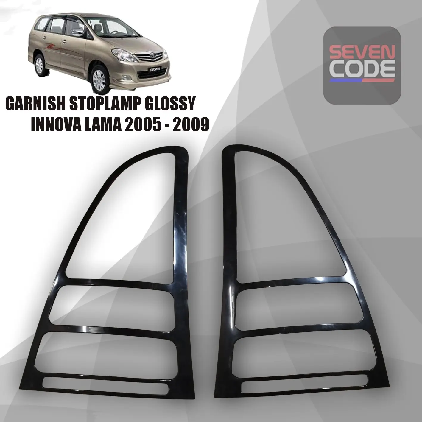 GARNISH STOPLAMP INNOVA LAMA 2005 - 2009 HITAM/ GARNISH LAMPU STOP INNOVA LAMA 2005 - 2009