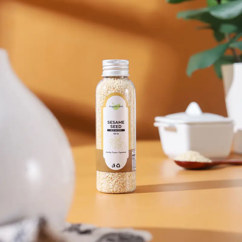 Organic Hub Biji Wijen Sangrai Roasted Sesame seed Biji Wijen Putih Bumbu Masak Hiasan Makanan 3