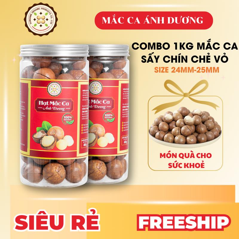 1KG MACCA sấy-chẻ tay-Size 24-25mm -Có hồ sơ công bố, Xuất hoá đơn công ty đầy đủ- Ánh Dương - Hạt được chẻ tay thủ công chọn lọc kỹ càng, thơm ngon -Nuts, Food Cay Snack