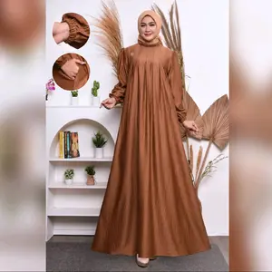 safana dress gamis terbaru 2024 bahan silk air flow bahan sangat lembut dan tebal Wanita Muslim