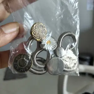 Kancing Extender Celana 5PCS - Metalic Elastis, Pengecil & Pembesar, Tanpa Dijahit