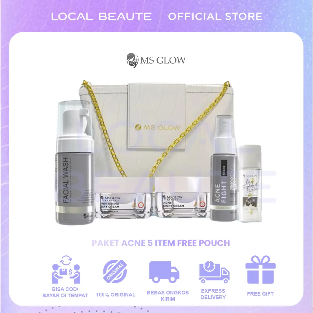 MS GLOW PAKET WAJAH ACNE SERIES