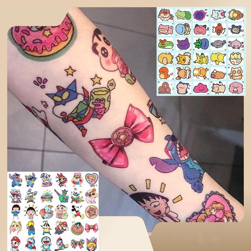 Hình Xăm Tạm Thời, Họa Tiết Anime Mùa Hè, Pok É Mon, 32 Tờ / bộ, Ngọt Ngào Và Tự Nhiên, Thời Trang, Đầy Màu Sắc, Hình Dán Hình Xăm Không Thấm Nước