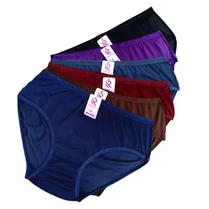 (Promo 6 Pcs) Celana Dalam Wanita Bahan Katun Variasi Warna Gelap Celana Dalam Wanita Ukuran Extra Size M L XL XXL 4L 5L