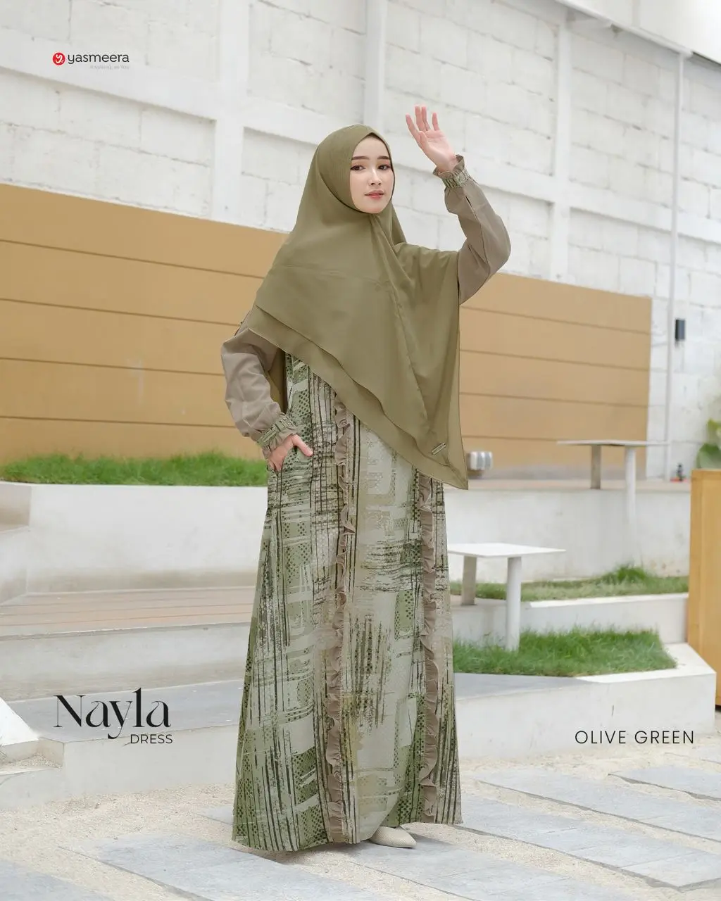 NAYLA DRESS BY YASMEERA (DRESS ONLY) | Gamis Motif | Gamis Cantik | Gamis Couple
