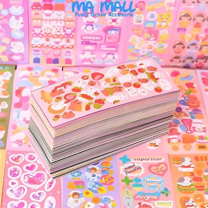 Stiker Gliter Hologram A27 Sticker Gliter DIY Dekorasi Jurnal