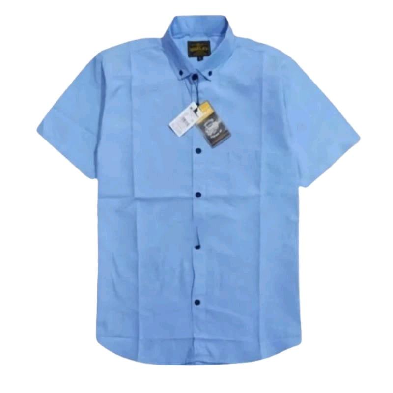 MENSWEAR KEMEJA POLOS PRIA LENGAN PENDEK WARNA LENGKAP BAHAN KATUN POOPLIN/SIZE M-XXXL/BB 35-95KG) 8