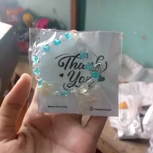 Gelang Manik Mermaid Kerang Blue Duyung - Bracelets