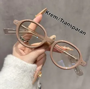 【Toko Resmi YJ】Kacamata Plus Anti Radiasi, Bisa Untuk Membaca Model Korea Keren Pria Wanita Hitam Orange Anti Patah Murah kacamata  plus kacamata  baca kaca  mata kacamata 955