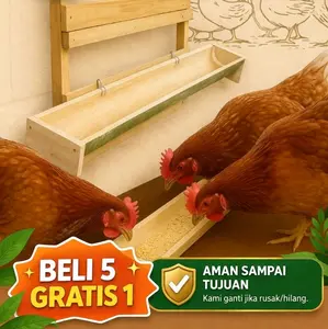 Beli 5gratis1..! Tempat makan ayam,burung anti tumpah dari bambu sudah ada kawat cantolan