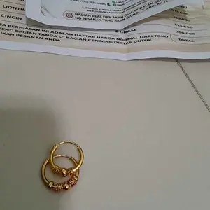 Anting Bulat Pentol Kerincing Lapisan E.M.A.S Muda Asli Gratis Dompet Dan Surat Perhiasan Dari Toko