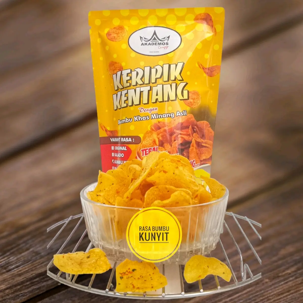 Keripik Kentang Rasa Bumbu Kunyit 120gr