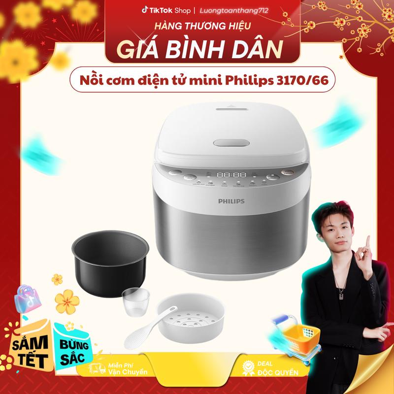   DEAL SỐC  Nồi cơm điện tử mini Philips HD3170 66 | 600W | 0.85 lít - Hàng Chính Hãng 