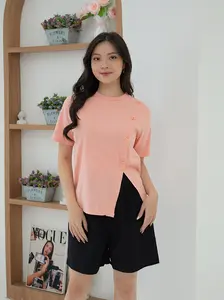 (COD) OH Fashion Kaos Sabita Korean T-shirt Kancing All Size #2A58