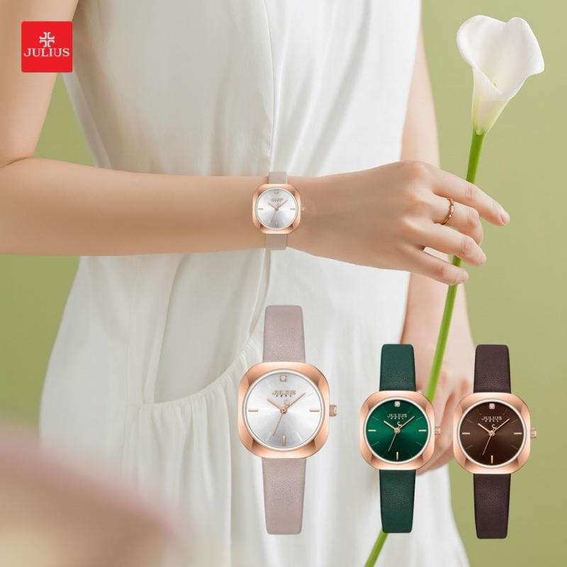 Đồng Hồ Nữ JA-1422 Julius Hàn Quốc Dây Da (3 Màu) Voi Women