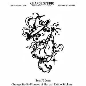 รอยสักชั่วคราว รอยสักแมววิเศษ ติดทนนาน 15 วัน กันน้ำ ทนต่อแรงเสียดทาน สติ๊กเกอร์รอยสัก