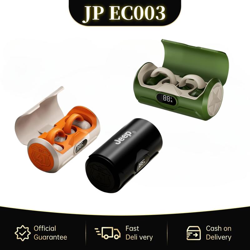 Tai nghe không dây Jeep JP EC003, Bluetooth 5.4, Tai nghe kẹp tai, Tai nghe kẹp tai mở, có Mic, Tai nghe không dây mini, Tương thích Bluetooth, Thích hợp để chạy, thể thao, tập Gym, được trang bị USB-C, Tương thích với Android và IOS