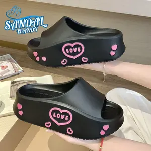 Sandal wanita modis, sandal wanita karet EVA berkualitas tinggi yang lembut dan tebal, sepatu hak wedges wanita